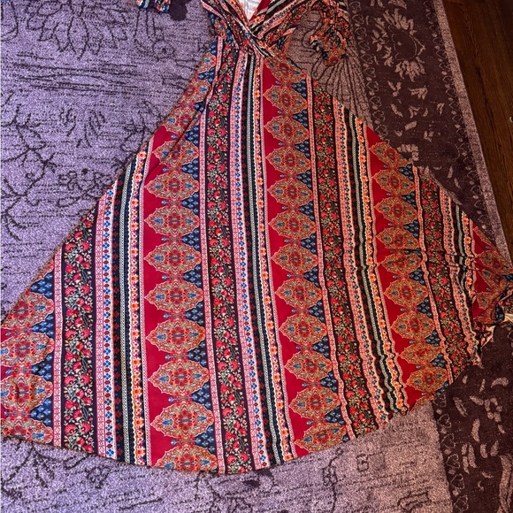 Janette 1970s vibes elastic waist gown size small - Picture 3 of 9